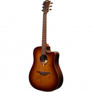 AKUSTINĖ GITARA SU PAJUNGIMU LAG T-118-DCE-BRS DREADNOUGHT CUTAWAY ELECTRO BROWN SHADOW 2