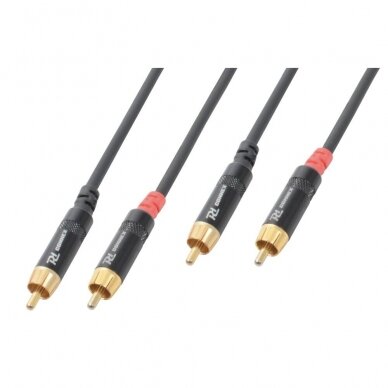 AUDIO KABELIS POWER DYNAMICS CX94-1.5 2X RCA MALE - 2X RCA MALE 1.5M 177.089