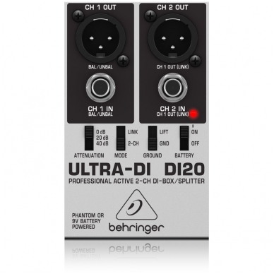 Behringer ULTRA-DI DI20 Professional Active 2-Channel DI-Box/Splitter