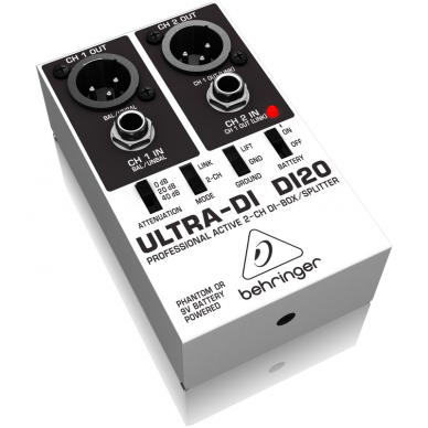 Behringer ULTRA-DI DI20 Professional Active 2-Channel DI-Box/Splitter 1