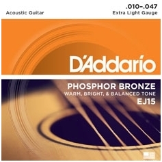 D'Addario EJ-15 Phosphor Bronze Acoustic Guitar Strings .010 - .047