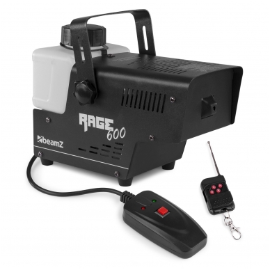 SMOKE MACHINE WITH WIRELESS CONTROLLER - BEAMZ RAGE 600W 160.702