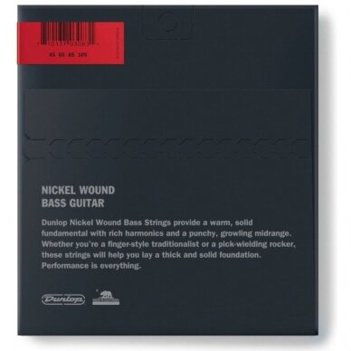 DUNLOP DBN45105 NICKEL WOUND BASS STRINGS 45-105 1