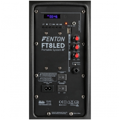 FENTON - FT8LED ACTIVE SPEAKER 8" 300W 170.090 5