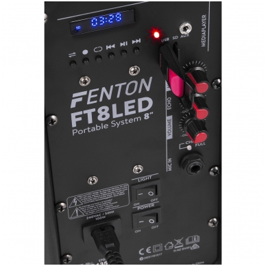 FENTON - FT8LED ACTIVE SPEAKER 8" 300W 170.090 6