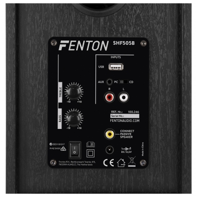 FENTON - SHF505B POWERED BLUETOOTH BOOKSHELF SPEAKERS 100.246 4