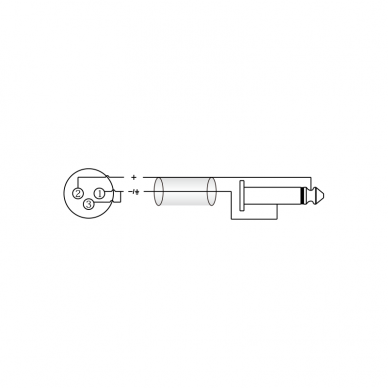 KABELIS MIKROFONUI ROXTONE SAMURAI SMXJ210L3 (3 M) XLR 3-JŲ KONTAKTŲ LIZDAS — 6,3 MM MONO KIŠTUKAS 2