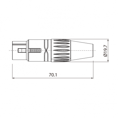 KABELIS MIKROFONUI ROXTONE SAMURAI SMXJ210L3 (3 M) XLR 3-JŲ KONTAKTŲ LIZDAS — 6,3 MM MONO KIŠTUKAS 4