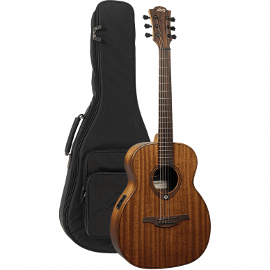 KELIONINĖ GITARA SU DĖKLU IR PAJUNGIMU LAG TRAVEL-KAE ACOUSTIC TRAVEL GITARR WITH MICROPHONE SYSTEM