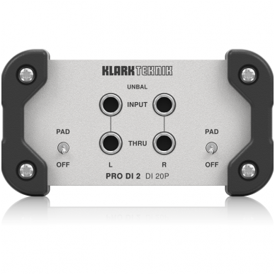 Klark Teknik PRO DI 2 DI 20P - Passive Stereo DI Box with MIDAS Transformer and Extended Dynamic Range