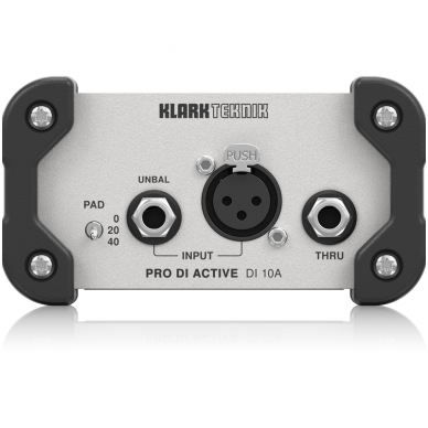 Klark Teknik PRO DI ACTIVE DI 10A - Active DI Box with MIDAS Transformer, Extended Dynamic Range and Phantom/Battery Operation