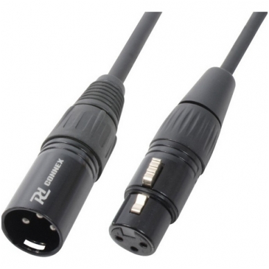 PD Connex XLR plug - XLR socket, black, 3m 176.015