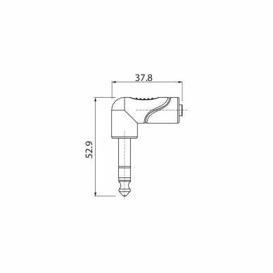 ROXTONE RPAN245 3,5 MM TRS FEMALE JACK - 6,3 MM TRS MALE JACK RIGHT ANGLE 2