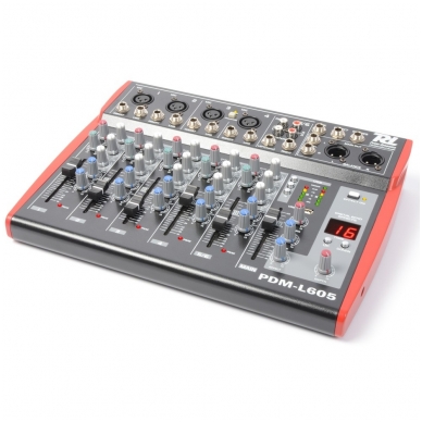 Power Dynamics PDM-L605 Music Mixer 6-Channel MP3/ECHO 171.168 2