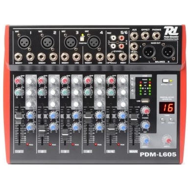 Power Dynamics PDM-L605 Music Mixer 6-Channel MP3/ECHO 171.168