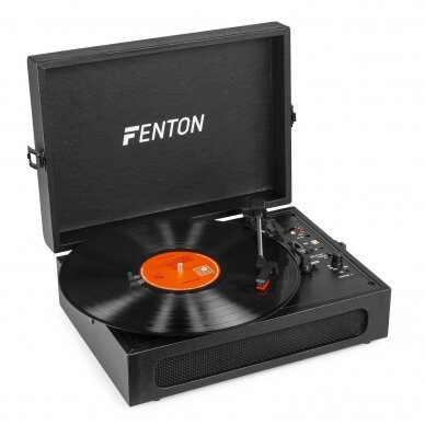 VINILINIŲ PLOKŠTELIŲ GROTUVAS SU BLUETOOTH FENTON RP-118B JUODAS 102.050