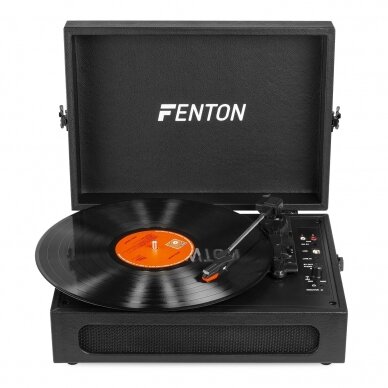 VINILINIŲ PLOKŠTELIŲ GROTUVAS SU BLUETOOTH FENTON RP-118B JUODAS 102.050 2