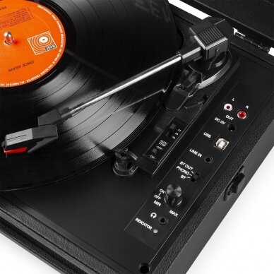 VINILINIŲ PLOKŠTELIŲ GROTUVAS SU BLUETOOTH FENTON RP-118B JUODAS 102.050 5