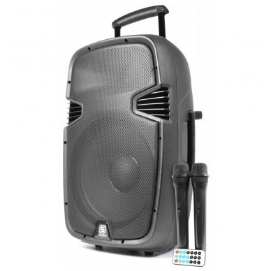 Vonyx SPJ-PA915 Portable Sound System ABS 15&quot; 2 UHF/USB/MP3 170.080 2